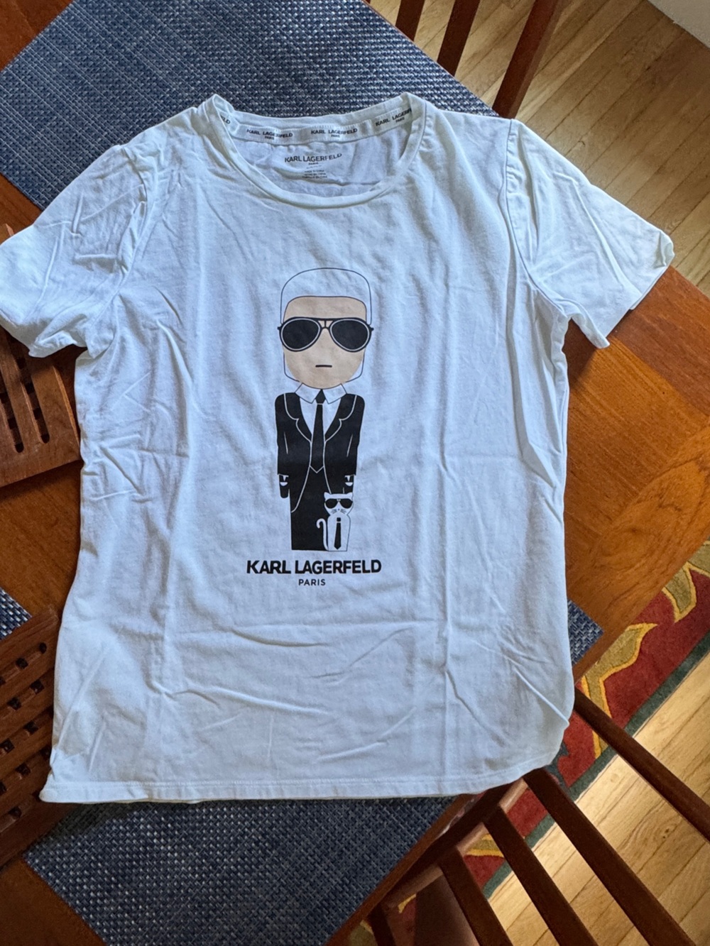 Karl Lagerfeld White Graphic Tee